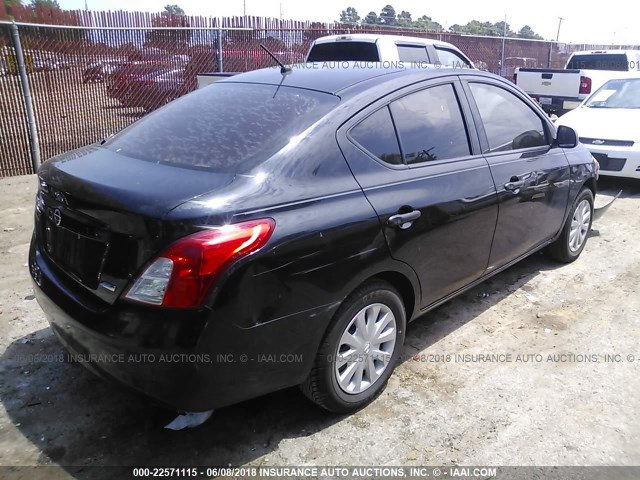 3N1CN7AP0CL862793 - 2012 NISSAN VERSA S/SV/SL BLACK photo 4