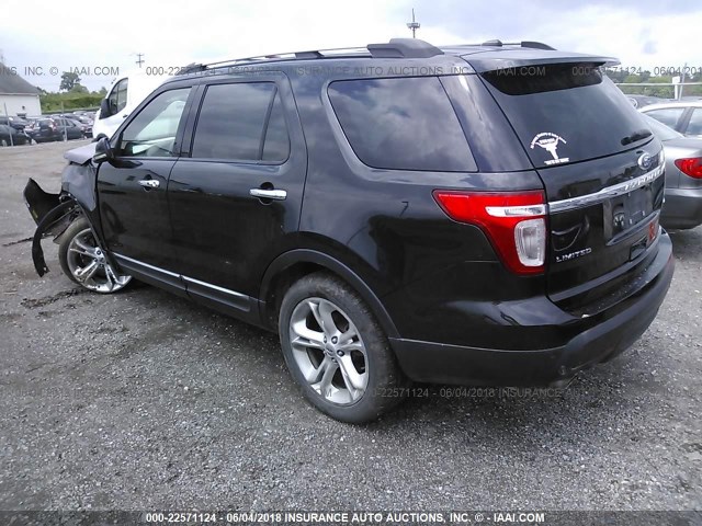 1FMHK8F82BGA03464 - 2011 FORD EXPLORER LIMITED BLACK photo 3