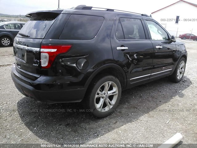 1FMHK8F82BGA03464 - 2011 FORD EXPLORER LIMITED BLACK photo 4