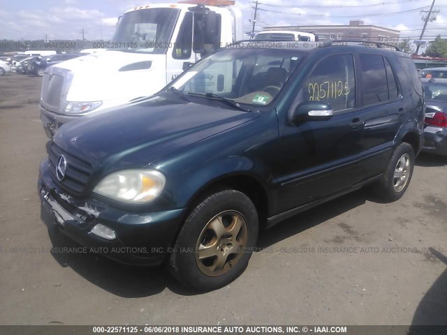 4JGAB57E34A497442 - 2004 MERCEDES-BENZ ML 350 GREEN photo 2