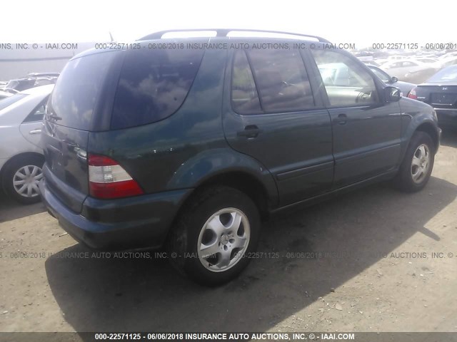 4JGAB57E34A497442 - 2004 MERCEDES-BENZ ML 350 GREEN photo 4