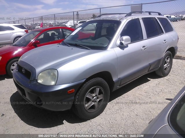 KM8SC13E04U808923 - 2004 HYUNDAI SANTA FE GLS/LX SILVER photo 2