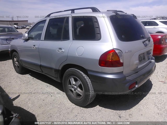 KM8SC13E04U808923 - 2004 HYUNDAI SANTA FE GLS/LX SILVER photo 3