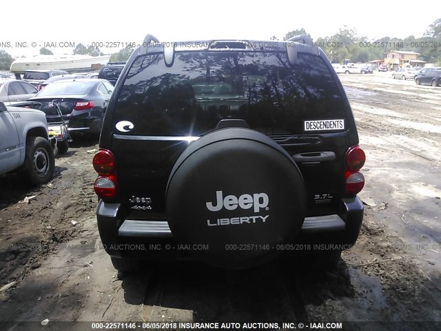 1J4GL58K64W300888 - 2004 JEEP LIBERTY LIMITED BLACK photo 6