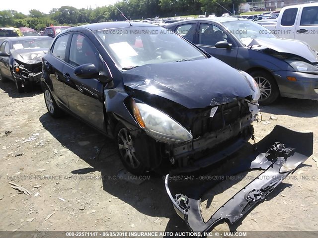 JM1DE1LY6D0158648 - 2013 MAZDA MAZDA2 BLACK photo 1