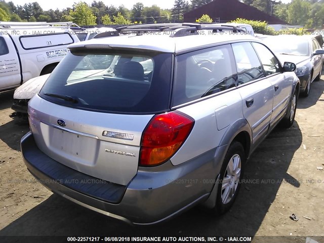 4S4BP61C857343486 - 2005 SUBARU LEGACY OUTBACK 2.5I SILVER photo 4