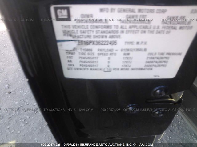 1GNET16PX36222495 - 2003 CHEVROLET TRAILBLAZER EXT BLUE photo 9