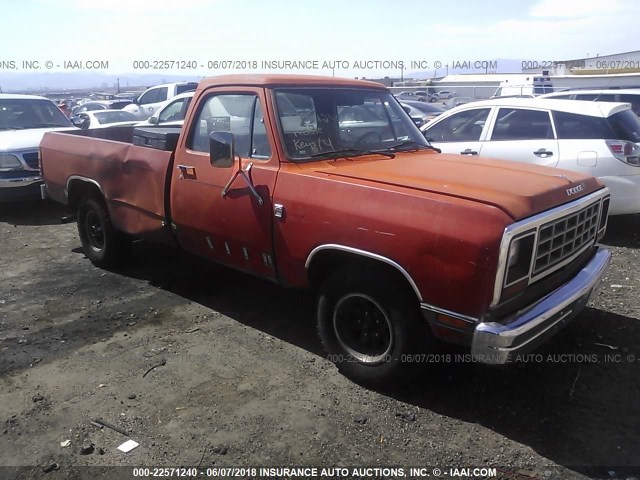 1B7GD14T4FS650802 - 1985 DODGE D-SERIES D100/D150 RED photo 1