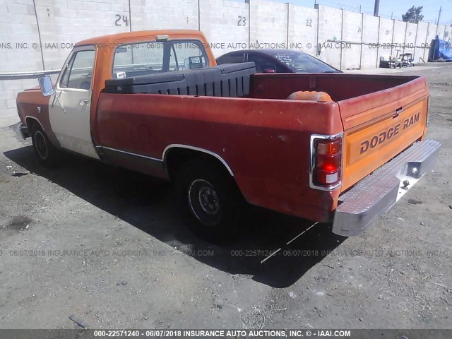 1B7GD14T4FS650802 - 1985 DODGE D-SERIES D100/D150 RED photo 3