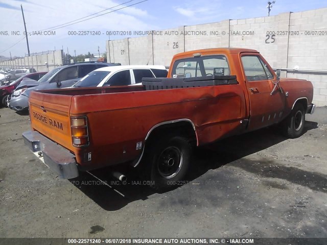 1B7GD14T4FS650802 - 1985 DODGE D-SERIES D100/D150 RED photo 4