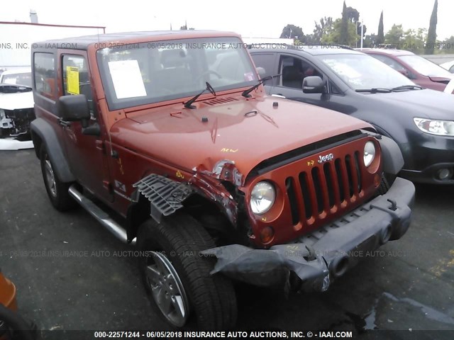 1J4FA24139L723899 - 2009 JEEP WRANGLER X ORANGE photo 1