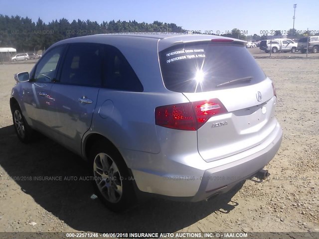 2HNYD28619H514082 - 2009 ACURA MDX TECHNOLOGY SILVER photo 3