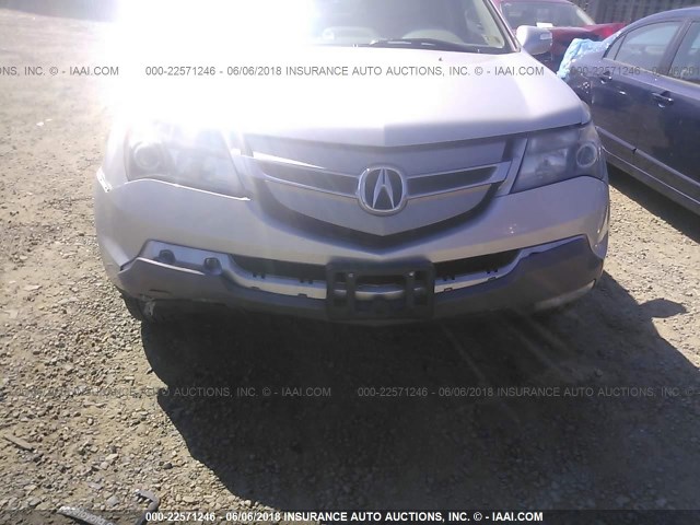 2HNYD28619H514082 - 2009 ACURA MDX TECHNOLOGY SILVER photo 6