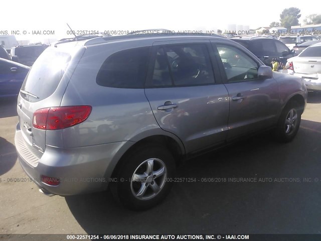 5NMSG73D67H082998 - 2007 HYUNDAI SANTA FE GLS GRAY photo 4