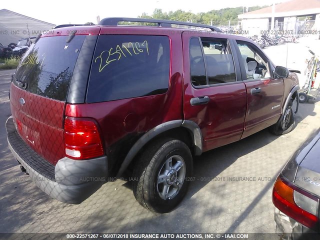 1FMZU72E72ZA09754 - 2002 FORD EXPLORER XLS RED photo 4