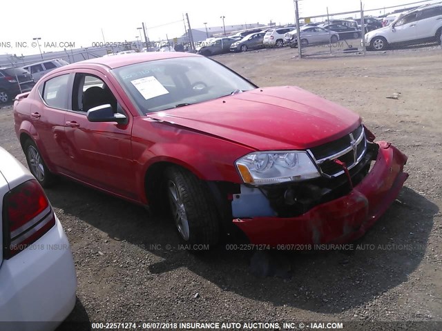 1B3LC56B89N531751 - 2009 DODGE AVENGER SXT/R/T RED photo 1