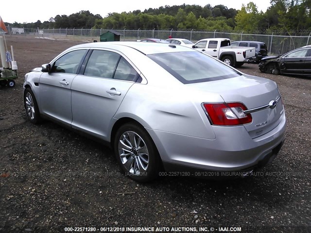 1FAHP2FW4AG145577 - 2010 FORD TAURUS LIMITED SILVER photo 3