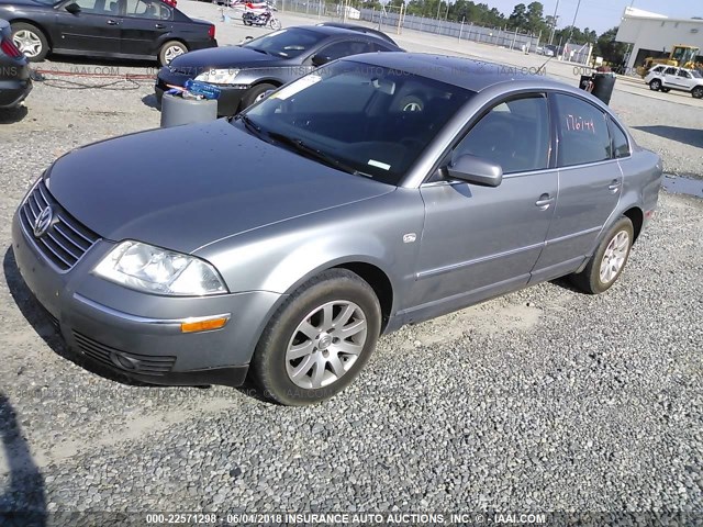 WVWPD63B82P448953 - 2002 VOLKSWAGEN PASSAT GLS GRAY photo 2