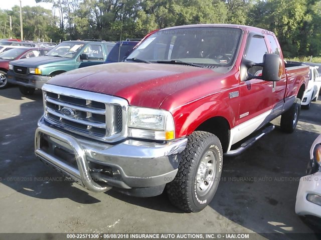 1FTSX31P43EC72169 - 2003 FORD F350 SRW SUPER DUTY MAROON photo 2