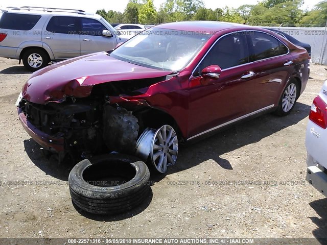 JTHBK1EG3A2361189 - 2010 LEXUS ES 350 RED photo 2