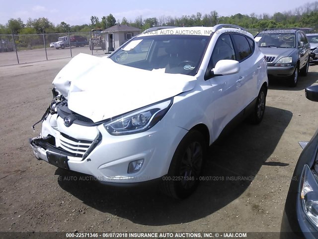 KM8JUCAG4EU948712 - 2014 HYUNDAI Tucson GLS/LIMITED/SE WHITE photo 2