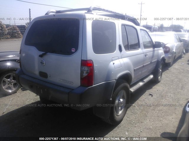 5N1ED28T33C702350 - 2003 NISSAN XTERRA XE/SE SILVER photo 4