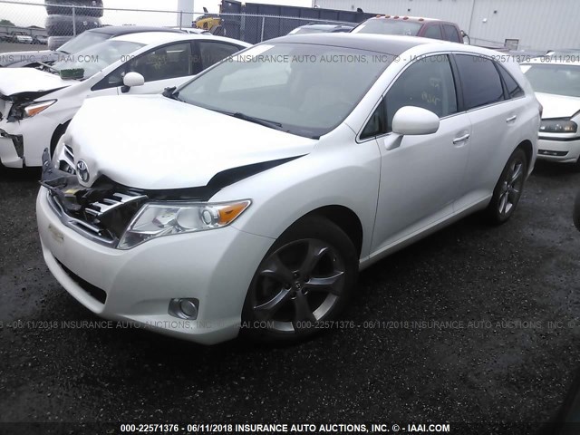 4T3BK3BB8AU044487 - 2010 TOYOTA VENZA WHITE photo 2