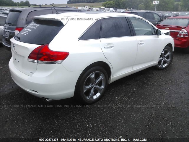 4T3BK3BB8AU044487 - 2010 TOYOTA VENZA WHITE photo 4