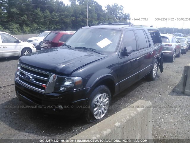 1FMJK2A56DEF68973 - 2013 FORD EXPEDITION EL LIMITED BLACK photo 2