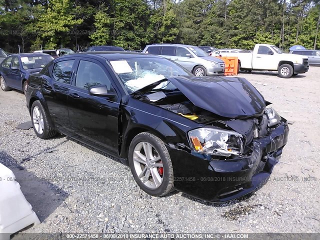 1C3CDZAG2CN255102 - 2012 DODGE AVENGER SE BLACK photo 1