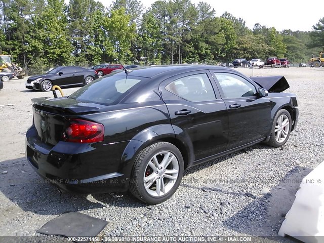 1C3CDZAG2CN255102 - 2012 DODGE AVENGER SE BLACK photo 4