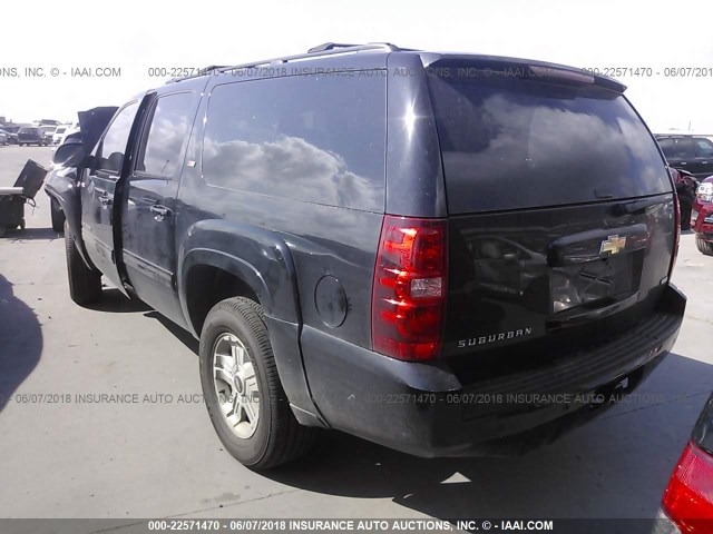 1GNUKJE3XAR155258 - 2010 CHEVROLET SUBURBAN K1500 LT BLACK photo 3