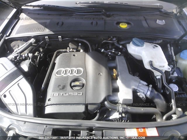 WAUJC68E14A064592 - 2004 AUDI A4 1.8T GRAY photo 10