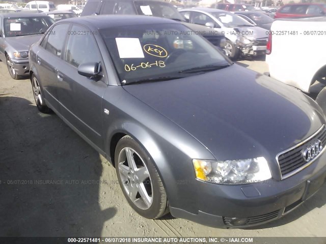 WAUJC68E14A064592 - 2004 AUDI A4 1.8T GRAY photo 6