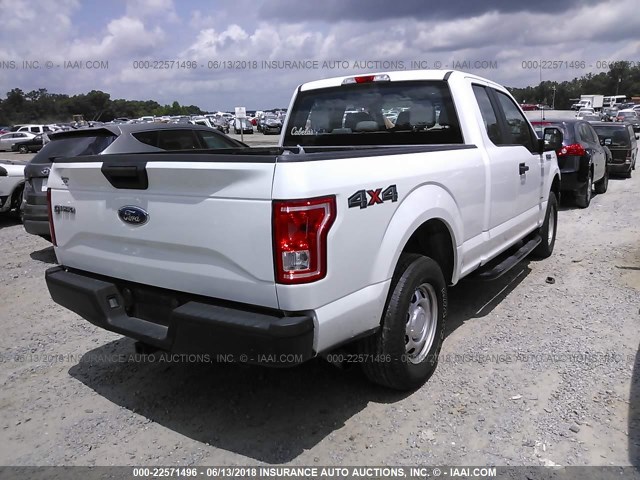 1FTEX1EP4FFC11236 - 2015 FORD F150 SUPER CAB WHITE photo 4