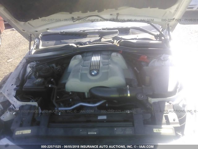 WBAEH73425B191872 - 2005 BMW 645 CI AUTOMATIC GRAY photo 10