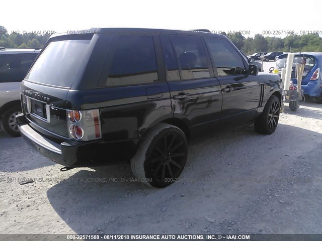 SALME11464A152576 - 2004 LAND ROVER RANGE ROVER HSE BLACK photo 4