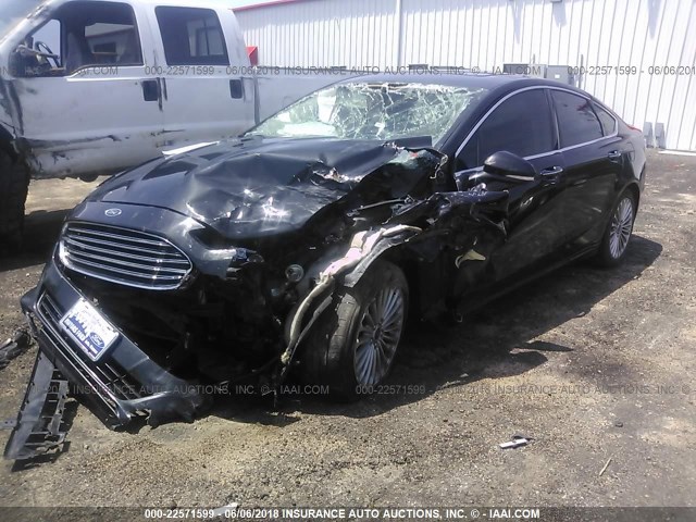 3FA6P0K9XER178450 - 2014 FORD FUSION TITANIUM BLACK photo 2