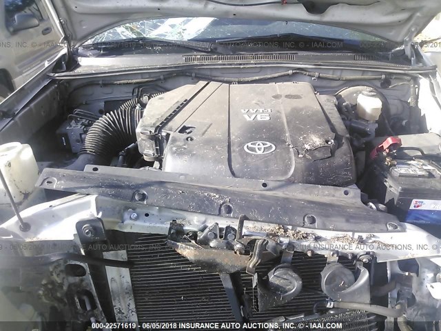 5TETU62N66Z243074 - 2006 TOYOTA TACOMA PRERUNNER ACCESS CAB SILVER photo 10