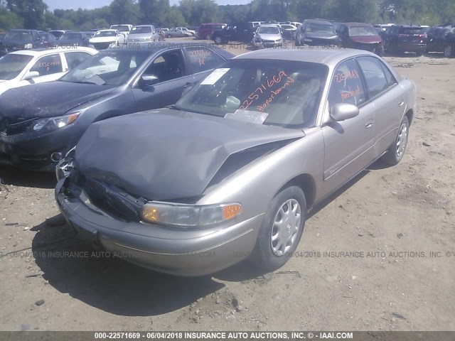 2G4WS52J511268597 - 2001 BUICK CENTURY CUSTOM GOLD photo 2