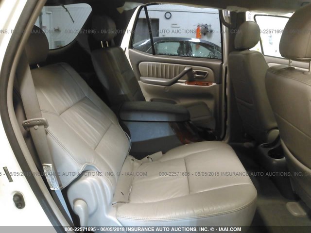 5TDBT48AX5S255747 - 2005 TOYOTA SEQUOIA LIMITED WHITE photo 8