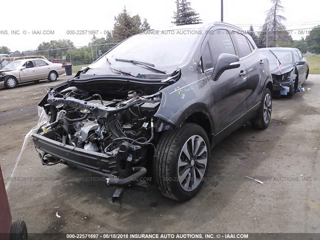 KL4CJGSB8JB529178 - 2018 BUICK ENCORE ESSENCE GRAY photo 2