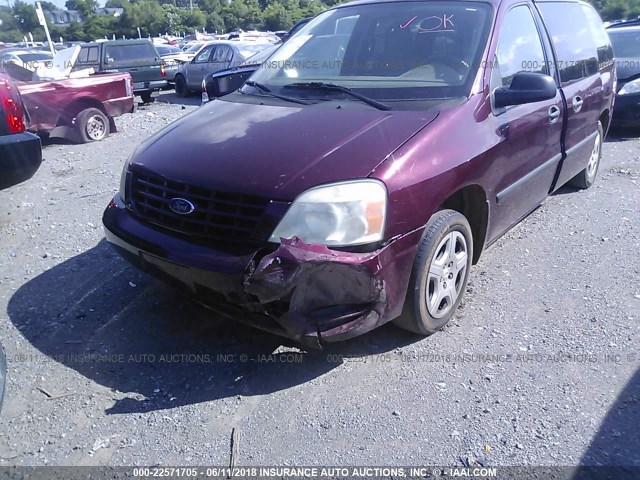 2FMZA51696BA44702 - 2006 FORD FREESTAR SE MAROON photo 6