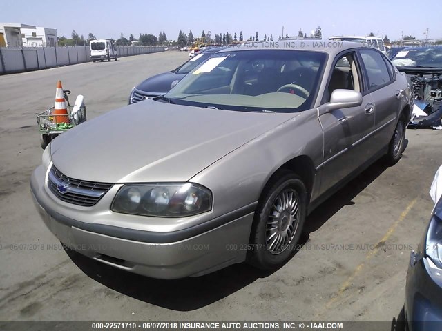 2G1WF52E819156916 - 2001 CHEVROLET IMPALA Champagne photo 2