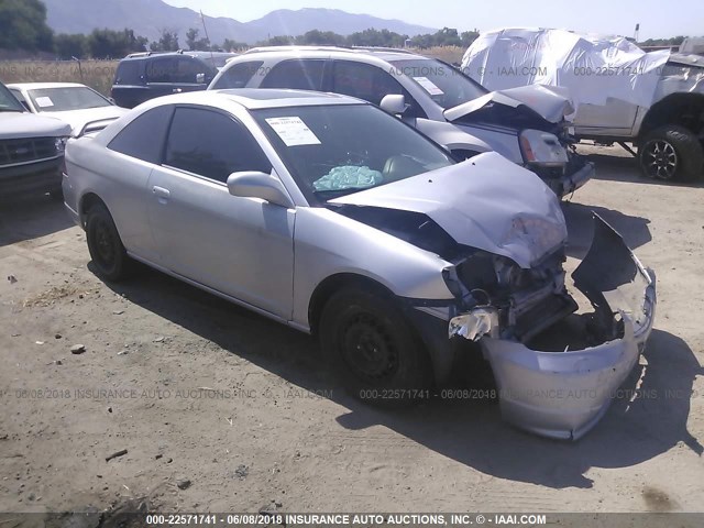 1HGEM22971L075619 - 2001 HONDA CIVIC SI/EX SILVER photo 1