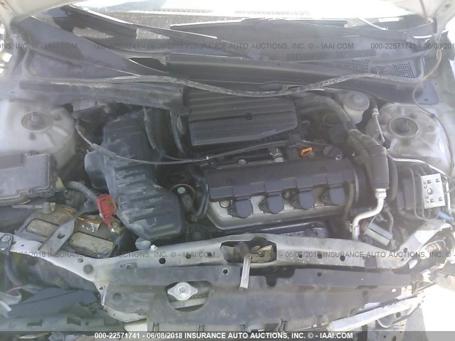 1HGEM22971L075619 - 2001 HONDA CIVIC SI/EX SILVER photo 10