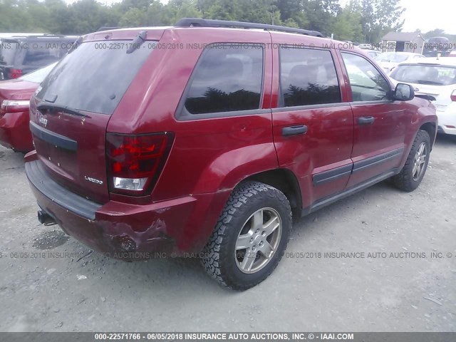 1J4HR48N35C628750 - 2005 JEEP GRAND CHEROKEE LAREDO/COLUMBIA/FREEDOM 红色 照片 4