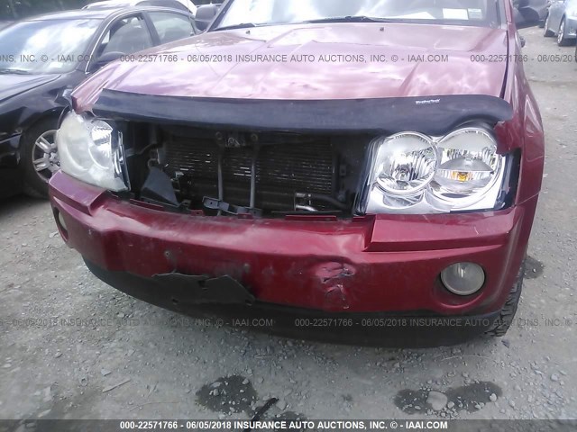 1J4HR48N35C628750 - 2005 JEEP GRAND CHEROKEE LAREDO/COLUMBIA/FREEDOM 红色 照片 6