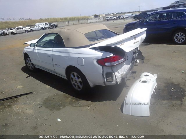 2T1FF28P81C538751 - 2001 TOYOTA CAMRY SOLARA SE/SLE WHITE photo 3