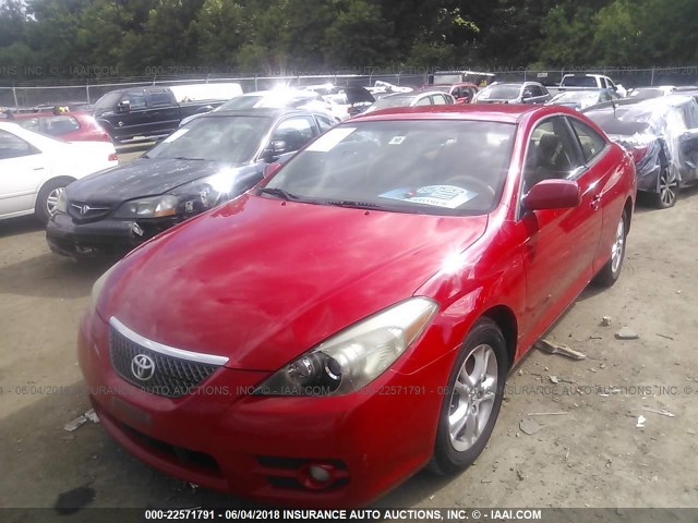 4T1CE30P67U760848 - 2007 TOYOTA CAMRY SOLARA SE/SLE RED photo 2